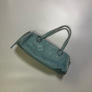 vintage teal danier leather purse